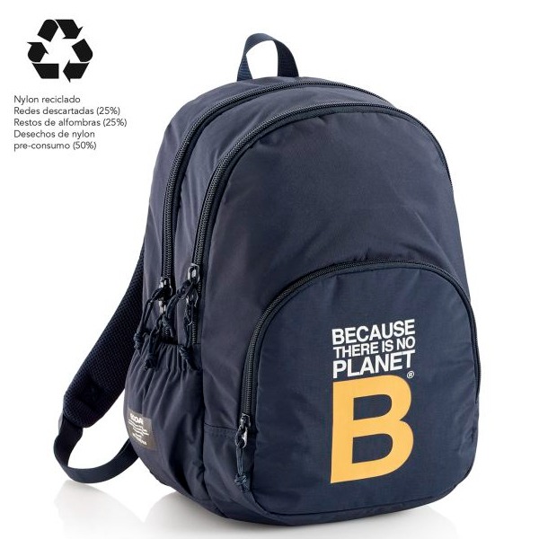 MOCHILA TRIPLE OSLO RECICL. MARINO