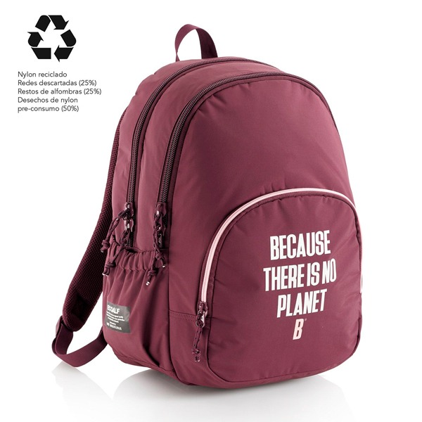 MOCHILA TRIPLE OSLO RECICL. BURDEOS