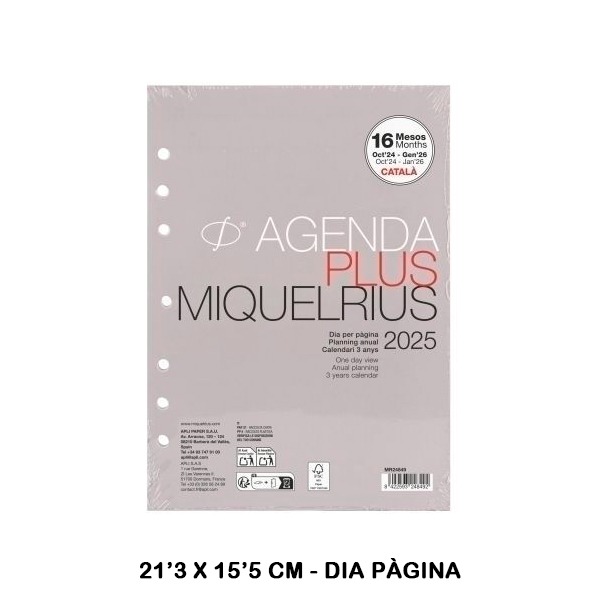 AGENDA ANUAL INT.PLUS. D/P 2025 CATALA