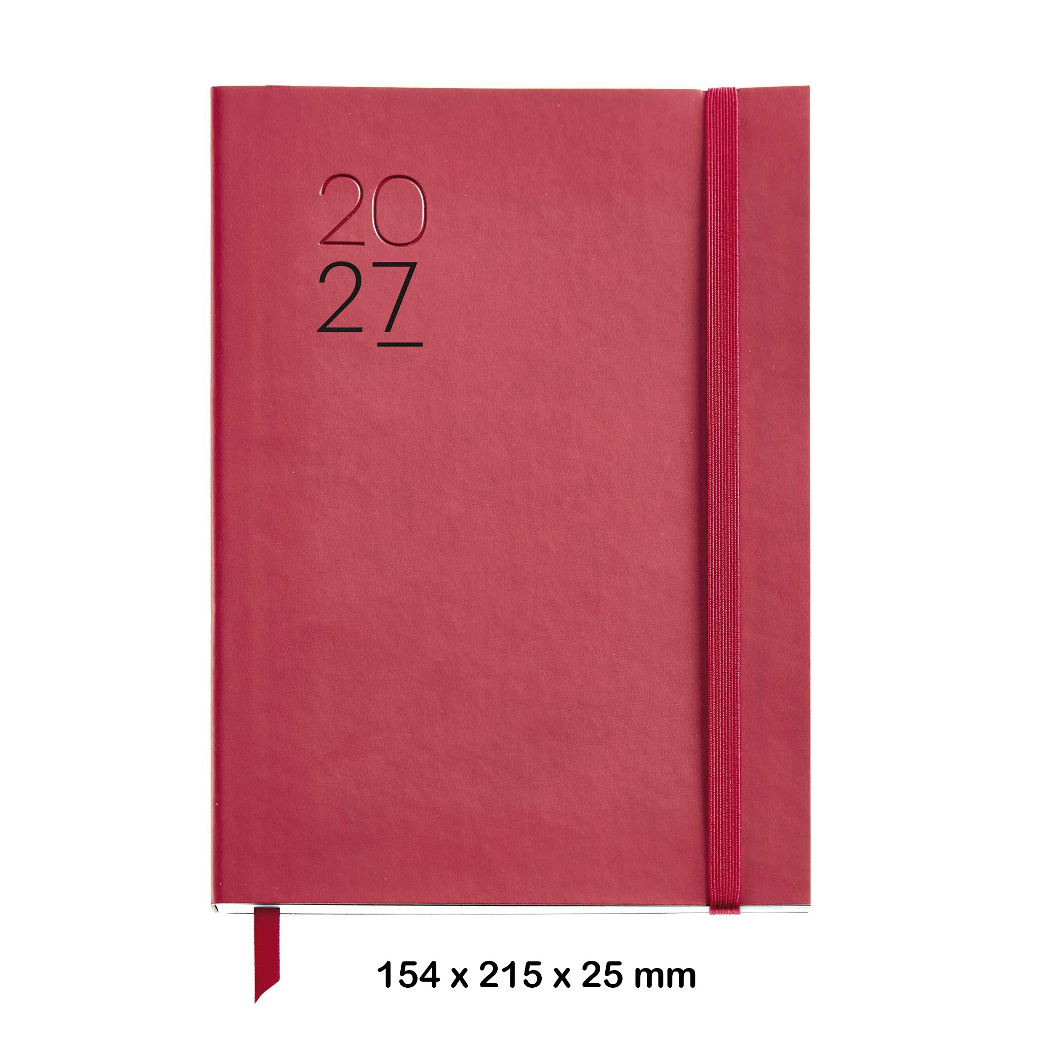 AGENDA PLUS D/P LUXOR FLX.ROJO 27