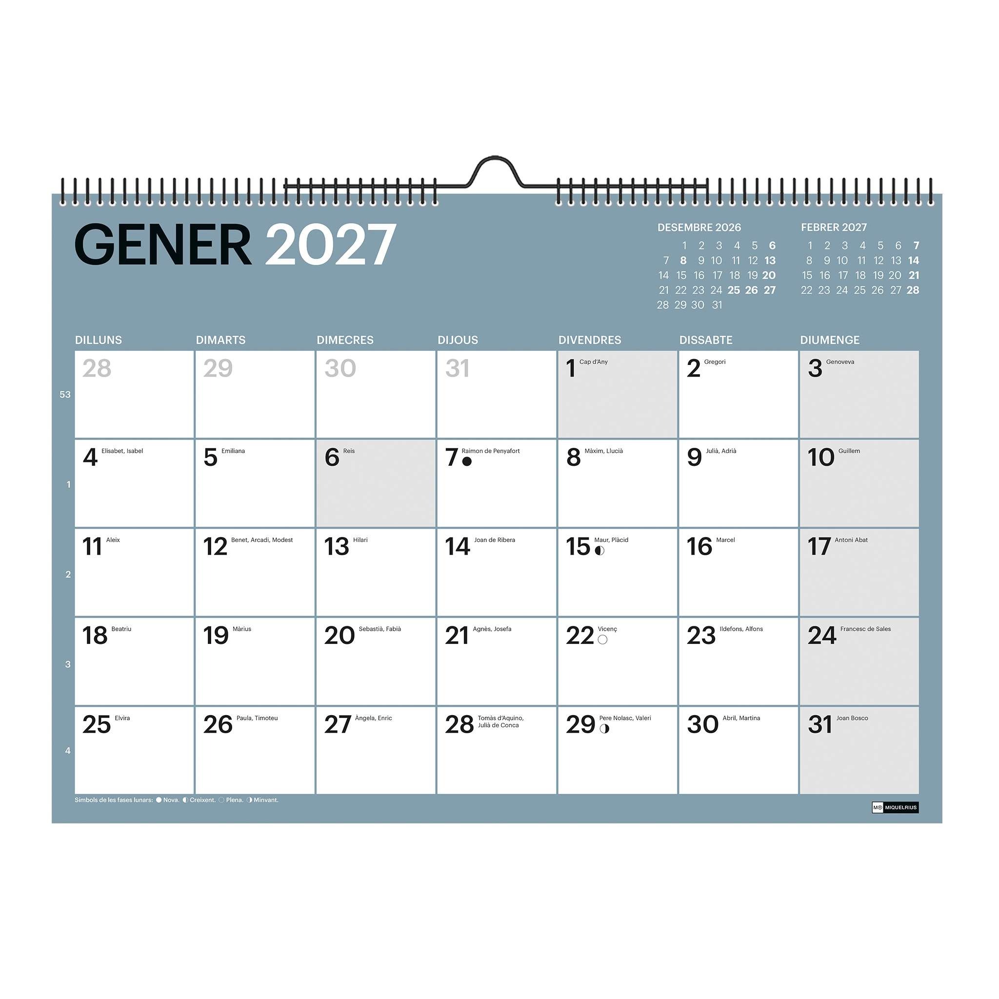 CALENDARIO PARED A3 CAT CHROMAT 27