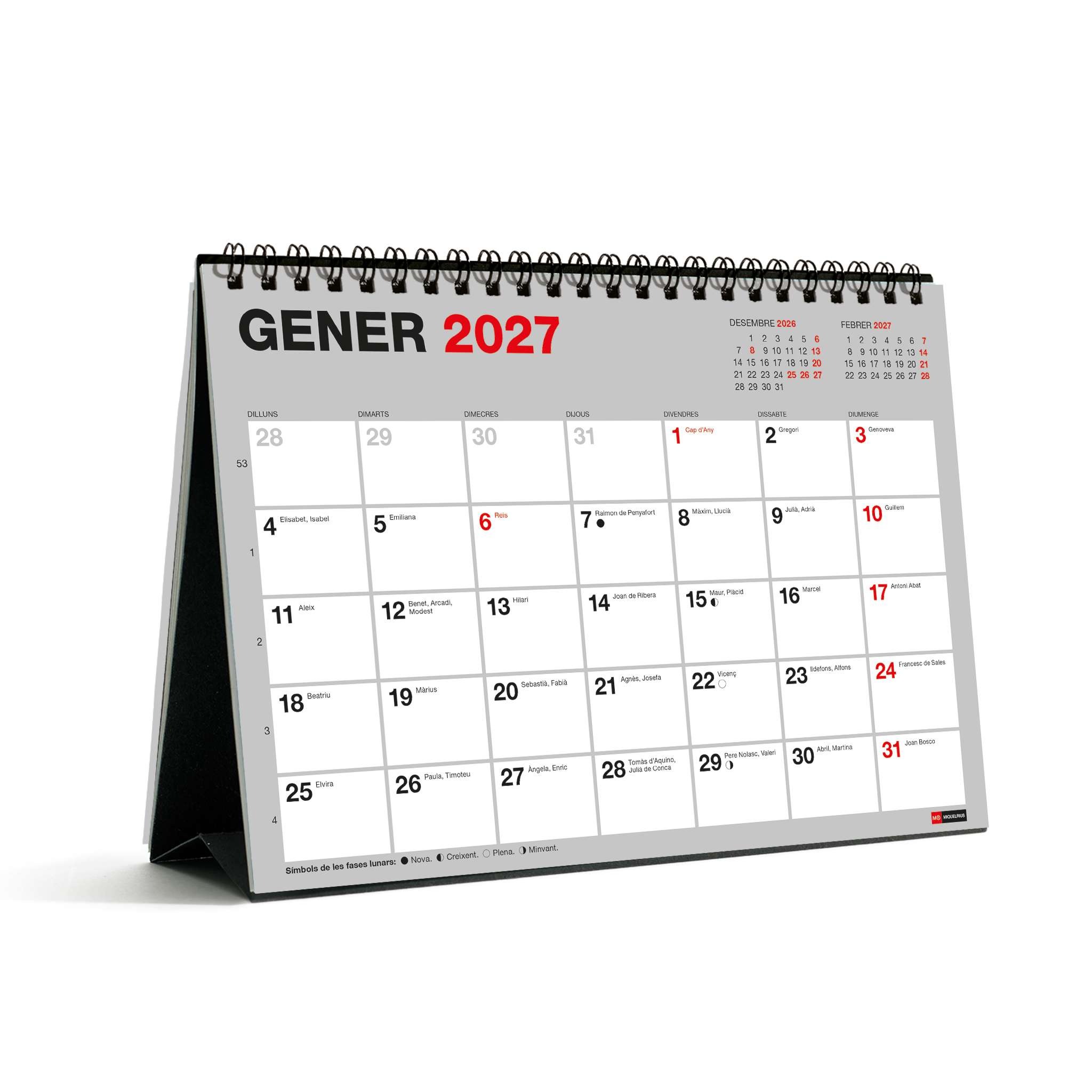 CALENDARIO SOBREM.A5 ESCRIB.BASIC 27
