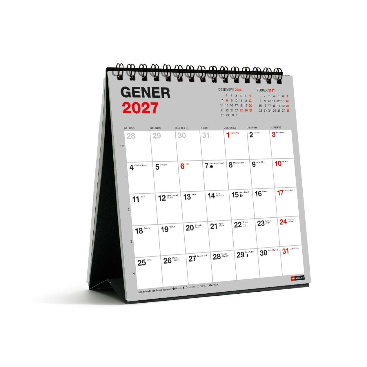 CALENDARIO SOBREM.14X15 ESCR.BASIC 27