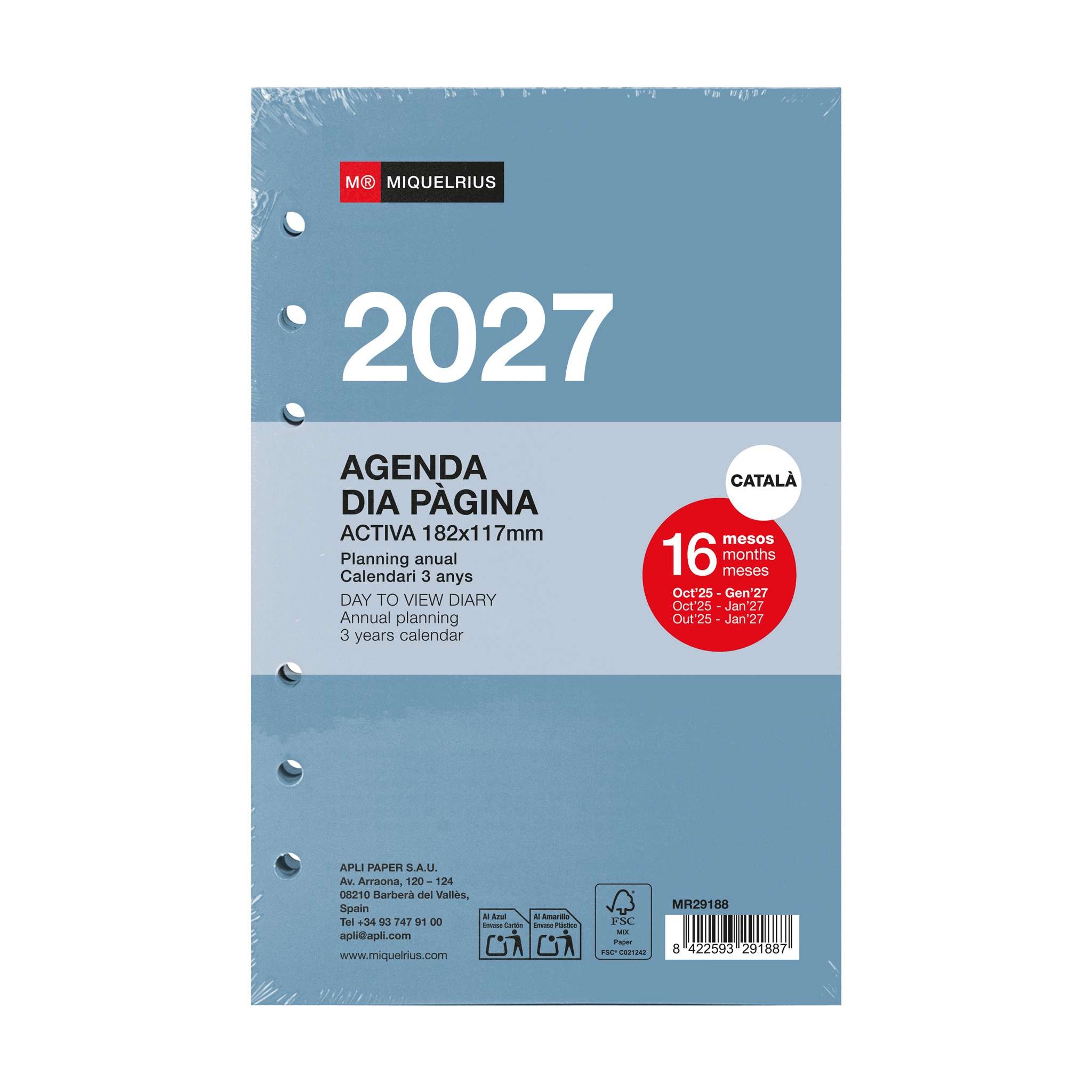 RECAMBIO ANUAL INT. ACTIVA D/P CAT 2027