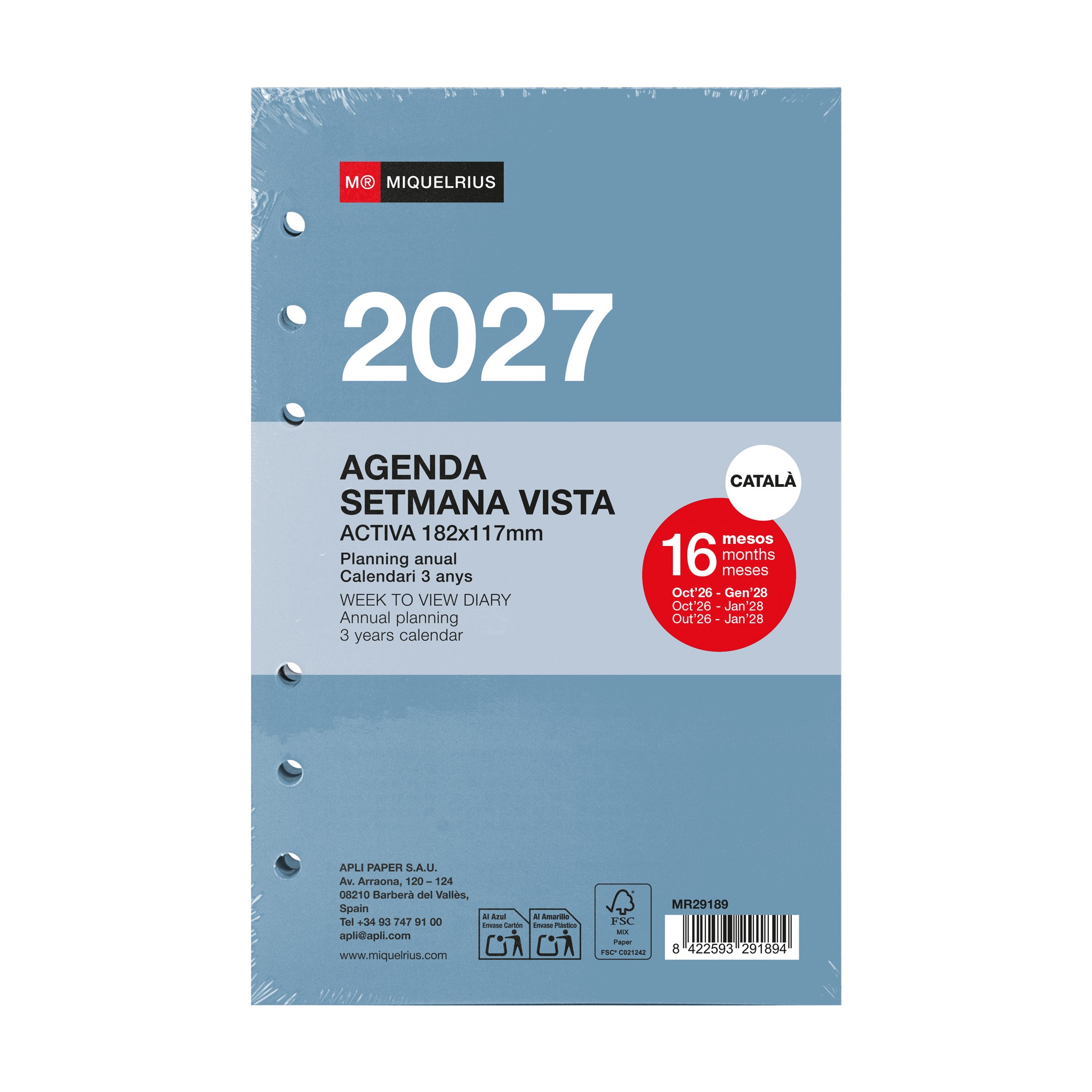 RECAMBIO ANUAL INT. ACTIVA S/V CAT 2027