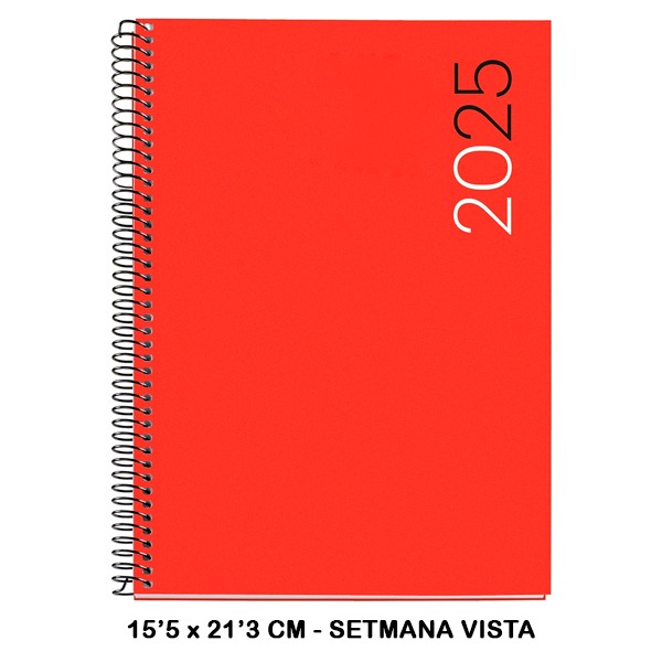 AGENDA ESPIRAL PLUS S/V PP CITY ROJO 25