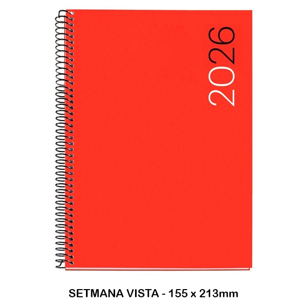 AGENDA ESPIRAL PLUS S/VV CITY ROJO 2026