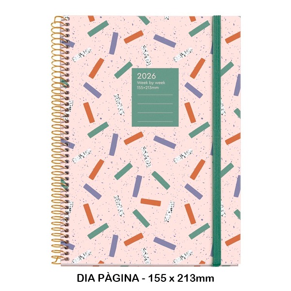 AGENDA ESPIRAL PLUS D/P CONFETI 2026