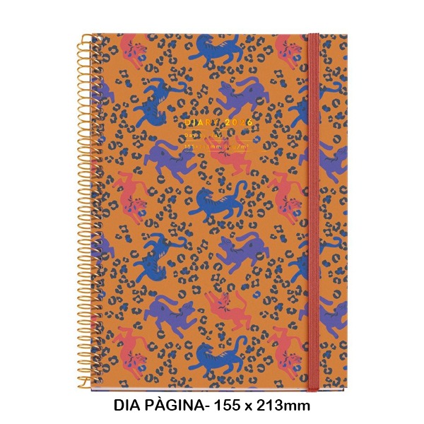 AGENDA ESPIRAL PLUS D/P LEOPARD 2026