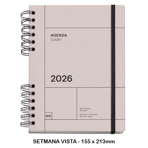 AGENDA PLUS W-O S/V GRIS 2026