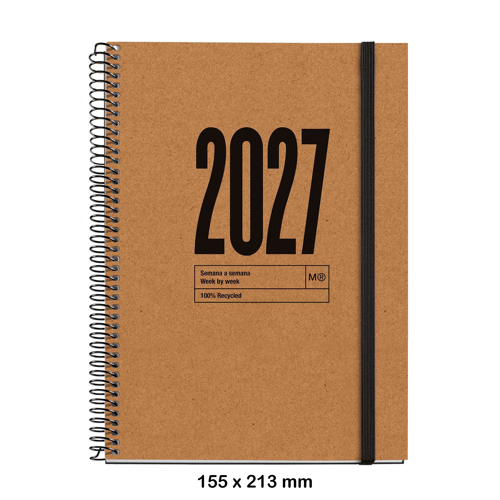 AGENDA ESP.PLUS D/P RECY. BROWN 27
