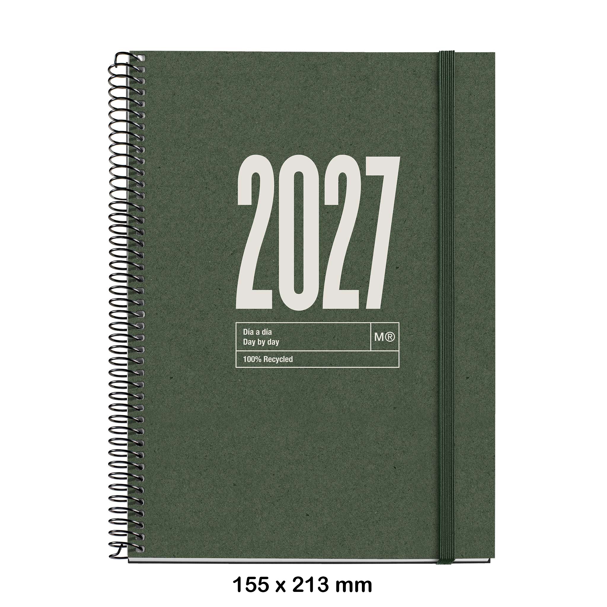 AGENDA ESP.PLUS S/V RECY.DARK GREEN 27