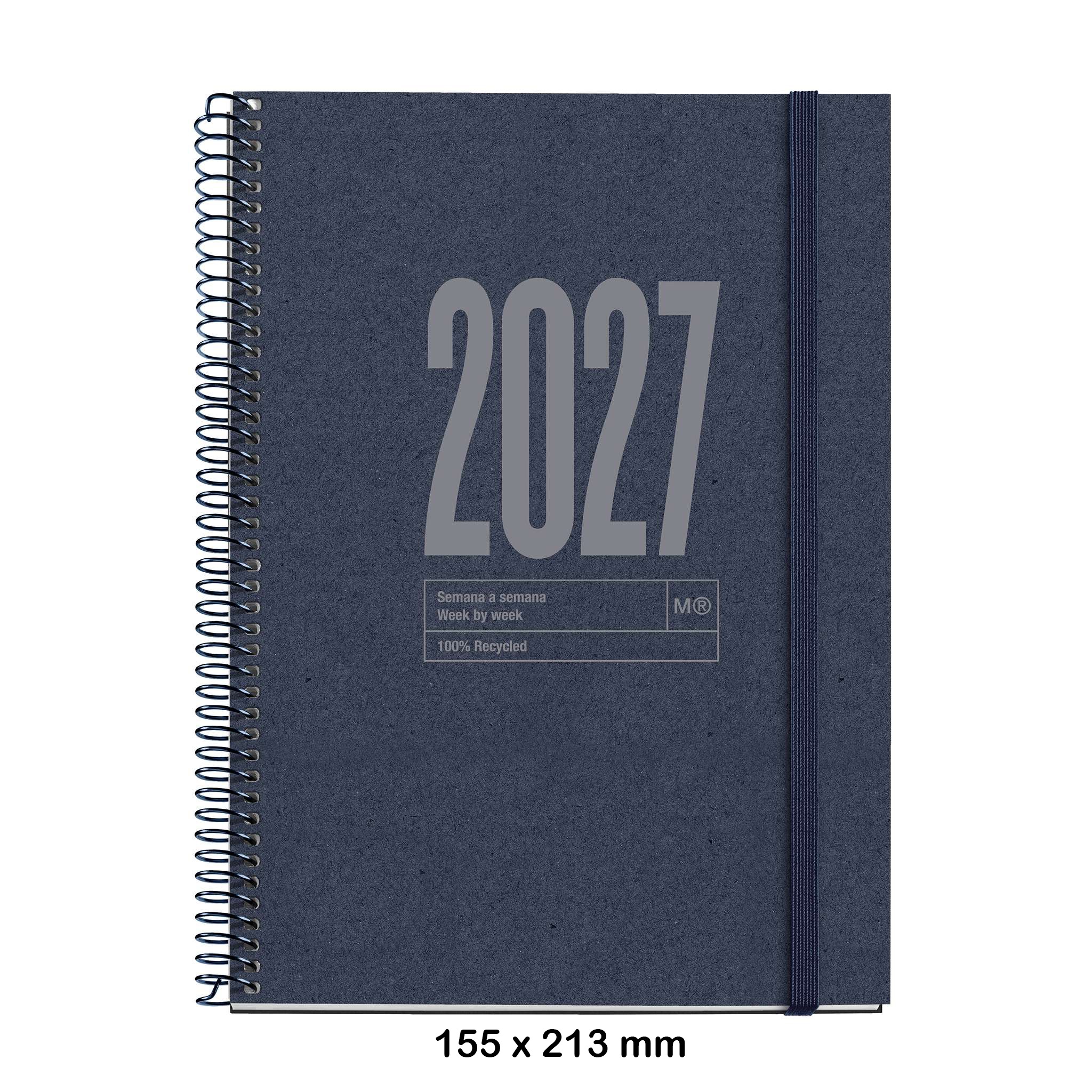 AGENDA ESP.PLUS D/P RECY.DARK BLUE 27