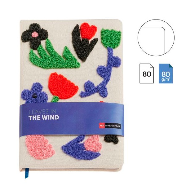 CUADERNO A5 TOTALLA LISO LEAVES WIND