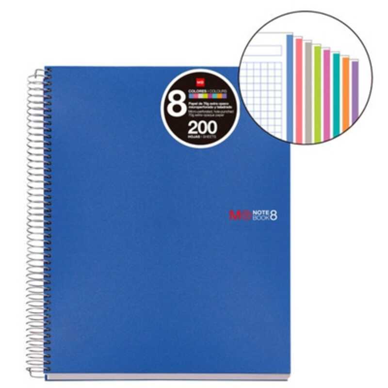 CUADERNO NOTE BOOK A5 200H 70GR AZUL