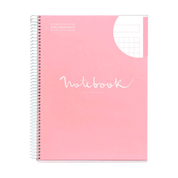 CUADERNO NOTEBOOK 80H 90G A4 EMOT. ROSA
