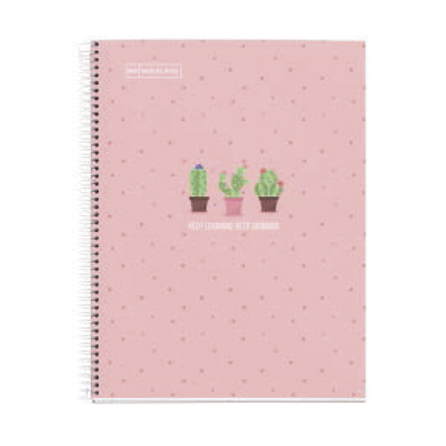 CUADERNO A4 90GR. 80 HOJAS CACTUS ROSA
