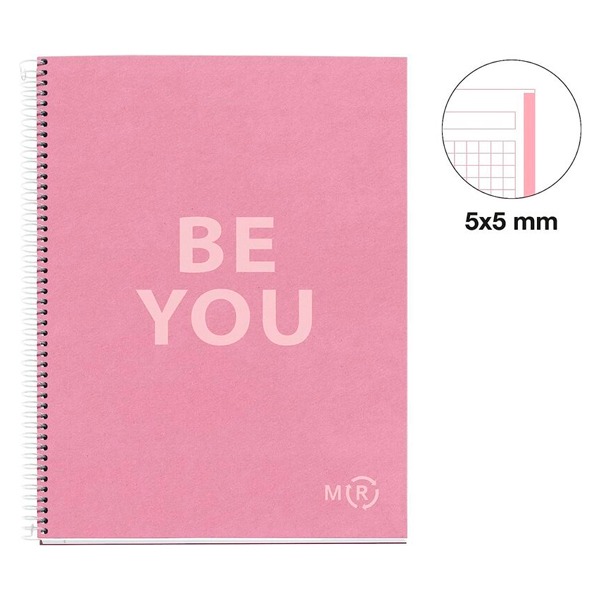 CUADERNO NOTEBOOK 80H 90G A4 ECO ROSA