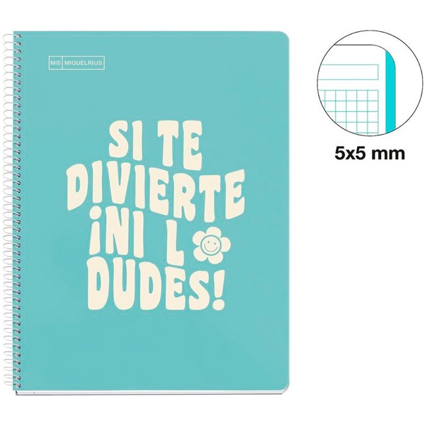 CUADERNO NOTEBOOK 80H 90G A4 MESS.CELES