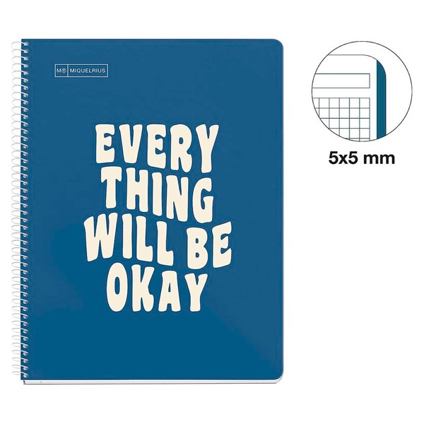 CUADERNO NOTEBOOK 80H 90G A4 MESS.MARIN