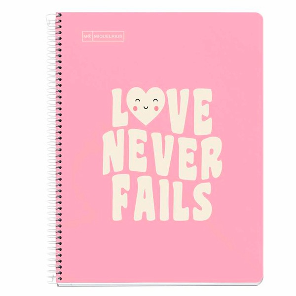 CUADERNO NOTEBOOK 80H 90G A4 MESS.ROSA