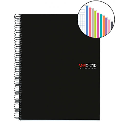 CUADERNO NOTE BOOK A4 200H 70GR NEGRO