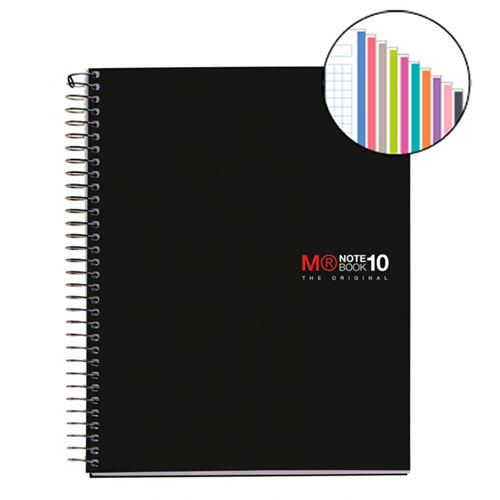 CUADERNO NOTE BOOK A5 200H 70GR NEGRO