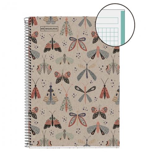 CUADERNO NOTEBOOK A4 80H 8OG ECOBUTTERF