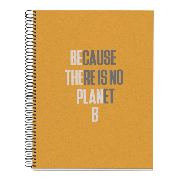 CUADERNO NOTEBOOK 120H A4 RECIC.MOSTAZA
