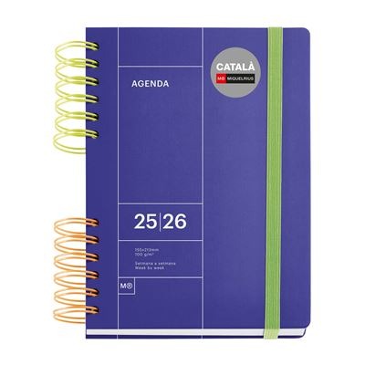 AGENDA ESC.PLUS W-O S/V CAT AZUL 25/26