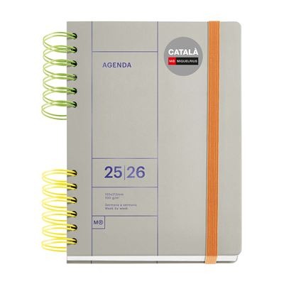 AGENDA ESC.PLUS W-O S/V CAT GRIS 25/26