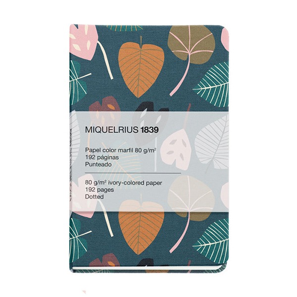 LOGBOOK PUNT FABRIC HOJAS VERDES