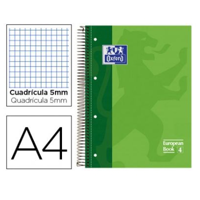 LIBRETA A4 ESP. T/D 5X5 80H OXFORD VERDE