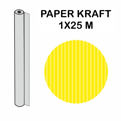 ROLLO KRAFT AMARILLO 1X25M 70GR