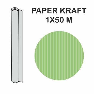ROLLO KRAFT VERDE FLOJO 1X50M 70GR