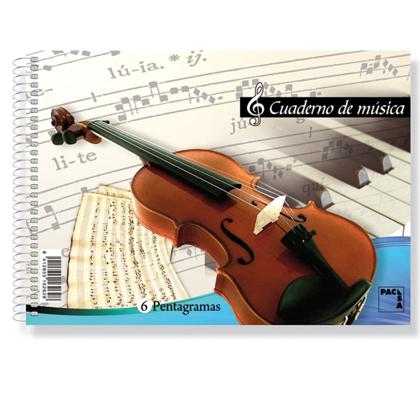 LIBRETA DE MUSICA A5 6 PENTAGRAMAS 2MM