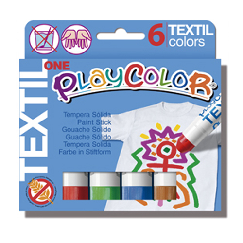 CAJA 6 PLAYCOLOR TEXTIL 10GR. COLORES