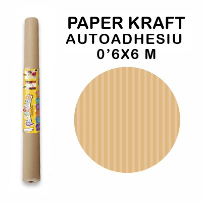 ROLLO PAPEL AUTOADHESIVO 0'6X6M MARRON