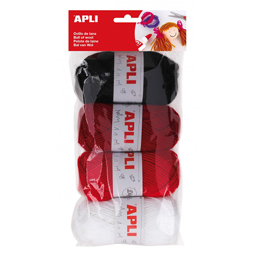 PACK 4 OVILLOS 50GR LANA TONOS ROJOS