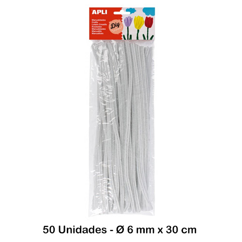 PACK 50 LIMPIAPIPAS COLOR BLANCO