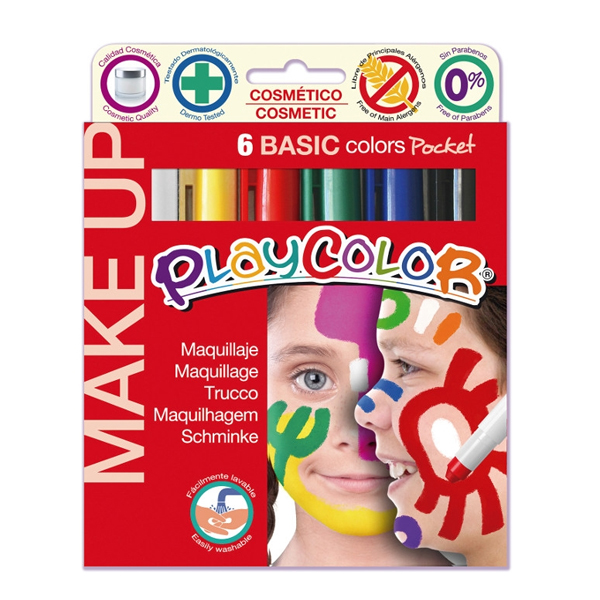 PAQ. 6 STICKS MAQUILLAJE COLORES BASICO
