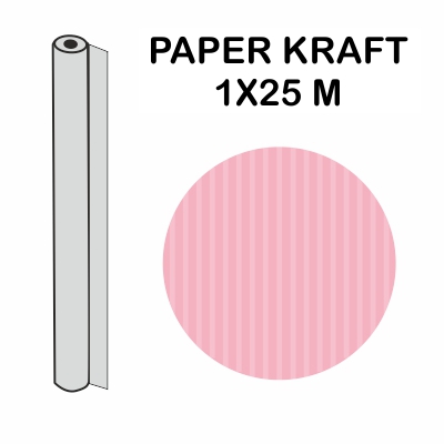 ROLLO KRAFT ROSA 1X25M 70GR