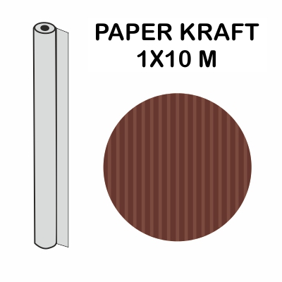 ROLLO KRAFT MARRON OSCURO 1X10M 70GR