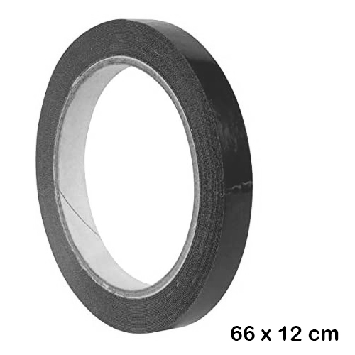 ROLLO CINTA ADHESIVA 66X12 COLOR NEGRO