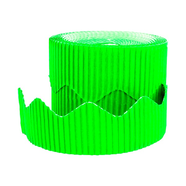 ROLLO CARTON ONDULADO CENEFA VERDE FLUO