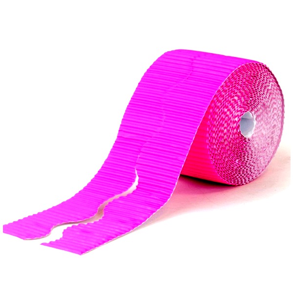 ROLLO CARTON ONDULADO CENEFA FUCSIA FLU