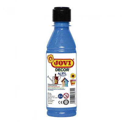 TEMPERA ESCOLAR PLASTICA AZUL 250ML