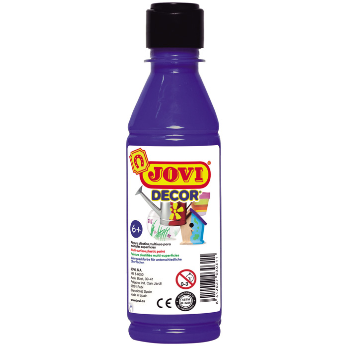 TEMPERA ESCOLAR PLASTICA AZUL FUERT.250