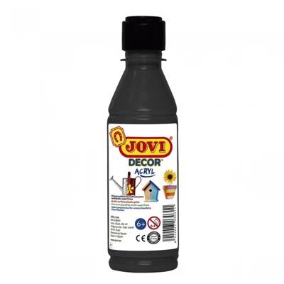 TEMPERA ESCOLAR PLASTICA NEGRO 250ML