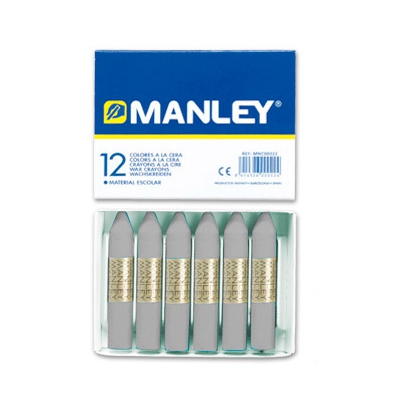 CAJA 12 CERAS BLANDAS GRIS